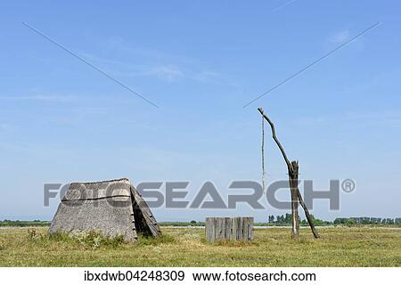 Stock Photo - Draw well, Apetlon, Seewinkel, National Park Lake Neusiedl, Burgenland, Austria, Europe. Fotosearch