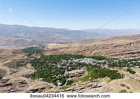 Gazor Khan, mountain village, view from Alamut mountain fortress, Moallem Kalayeh District, Qazvin province, Alborz, Iran, Asia View Large Photo Image Stock Photograph - Gazor Khan, mountain village, view from Alamut mountain fortress, Moallem Kalayeh District, Qazvin province, Alborz, Iran, Asia. Fotosearch