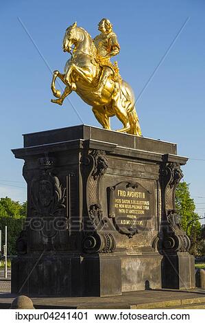 Golden horseman, equestrian statue of the Saxon elector and Polish King Augustus the Strong, Neustadter Markt, Dresden-Neustadt, Saxony, Germany, Europe View Large Photo Image Stock Image - Golden horseman, equestrian statue of the Saxon elector and Polish King Augustus the Strong, Neustadter Markt, Dresden-Neustadt, Saxony, Germany, Europe. Fotosearch