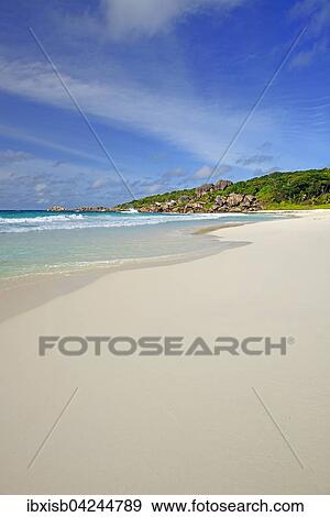 Grand Anse dreamlike beach, La Digue Island, Seychelles, Africa View Large Photo Image Stock Photo - Grand Anse dreamlike beach, La Digue Island, Seychelles, Africa. Fotosearch