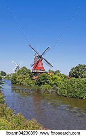 Greetsiel twin mills, Greetsiel, Krummhorn, East Frisia, Lower Saxony, Germany, Europe View Large Photo Image Stock Photo - Greetsiel twin mills, Greetsiel, Krummhorn, East Frisia, Lower Saxony, Germany, Europe. Fotosearch