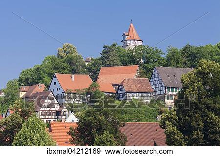 Historic centre of Mockmuhl with castle, Jagst, district of Heilbronn, Baden-Wurttemberg, Germany, Europe View Large Photo Image Stock Photo - Historic centre of Mockmuhl with castle, Jagst, district of Heilbronn, Baden-Wurttemberg, Germany, Europe. Fotosearch