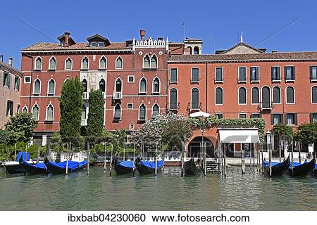 Houses and gondolas on Grand Canal, Venice, Venezia, Veneto, Italy, Europe View Large Photo Image Stock Image - Houses and gondolas on Grand Canal, Venice, Venezia, Veneto, Italy, Europe. Fotosearch