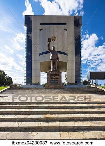Independence Museum or Independence Memorial Museum with statue of Dr. Sam Nujoma, founder and president of Namibia, Windhoek, Namibia, Africa View Large Photo Image Stock Photo - Independence Museum or Independence Memorial Museum with statue of Dr. Sam Nujoma, founder and president of Namibia, Windhoek, Namibia, Africa. Fotosearch