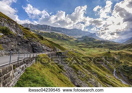 Klausen Pass road, Schachental, Canton of Uri, Switzerland, Europe View Large Photo Image Stock Photography - Klausen Pass road, Schachental, Canton of Uri, Switzerland, Europe. Fotosearch