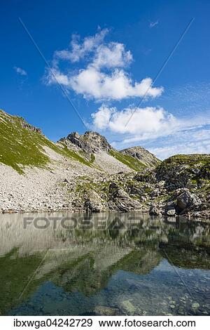 Stock Photo - Koblatsee, Allgau Alps, Allgau, Bavaria, Germany, Europe. Fotosearch