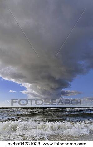 Low clouds over the western beach, Darss, Western Pomerania Lagoon Area National Park, Mecklenburg-Western Pomerania, Germany, Europe View Large Photo Image Stock Photo - Low clouds over the western beach, Darss, Western Pomerania Lagoon Area National Park, Mecklenburg-Western Pomerania, Germany, Europe. Fotosearch