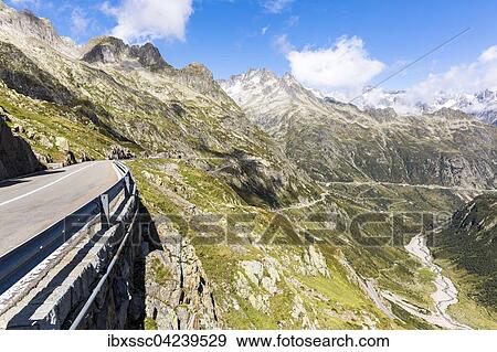 Mountain pass road Sustenpass, Meiental, Canton of Uri, Switzerland, Europe View Large Photo Image Stock Photo - Mountain pass road Sustenpass, Meiental, Canton of Uri, Switzerland, Europe. Fotosearch