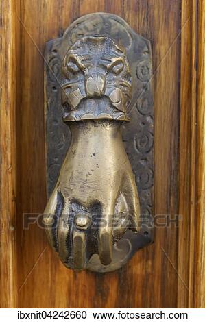 Old door knocker, hand, Lindos, Rhodes, Dodecanese, Greece, Europe View Large Photo Image Stock Image - Old door knocker, hand, Lindos, Rhodes, Dodecanese, Greece, Europe. Fotosearch