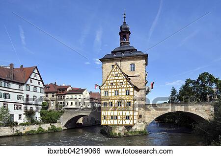 Old town hall on island in Regnitz river, Bamberg, Upper Franconia, Bavaria, Germany, Europe View Large Photo Image Stock Photograph - Old town hall on island in Regnitz river, Bamberg, Upper Franconia, Bavaria, Germany, Europe. Fotosearch