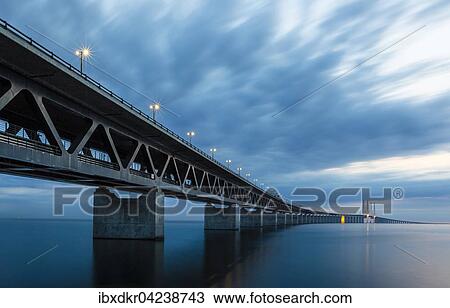 Oresund Bridge, Oresundsbroen, world's longest cable-stayed bridge connecting Copenhagen with Malmo, Denmark, Sweden, Europe View Large Photo Image Stock Image - Oresund Bridge, Oresundsbroen, world's longest cable-stayed bridge connecting Copenhagen with Malmo, Denmark, Sweden, Europe. Fotosearch
