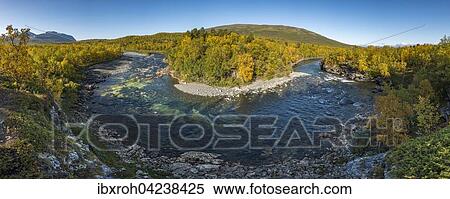 River bend in Abiskojokk, autumnal landscape, Abisko National Park, Norrbotten, Lapland, Sweden, Europe View Large Photo Image Stock Photography - River bend in Abiskojokk, autumnal landscape, Abisko National Park, Norrbotten, Lapland, Sweden, Europe. Fotosearch