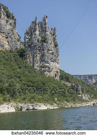 Rock formation known as Cathedral, Ardeche river, Saint-Remeze, Rhone-Alpes, France, Europe View Large Photo Image Stock Photograph - Rock formation known as Cathedral, Ardeche river, Saint-Remeze, Rhone-Alpes, France, Europe. Fotosearch