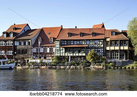 Row of houses, Klein-Venedig, beside Pegnitz river, Bamberg, Upper Franconia, Bavaria, Germany, Europe View Large Photo Image Picture - Row of houses, Klein-Venedig, beside Pegnitz river, Bamberg, Upper Franconia, Bavaria, Germany, Europe. Fotosearch
