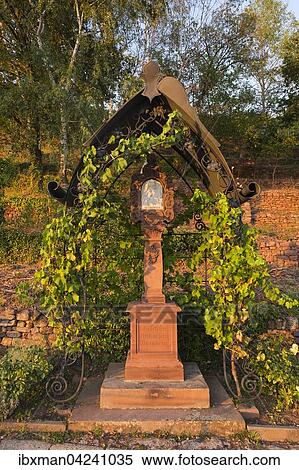 Stock Photography - Saint Urbanus, wayside shrine, Klingenberg am Main, Spessart, Mainviereck, Lower Franconia, Franconia, Bavaria, Germany, Europe. Fotosearch
