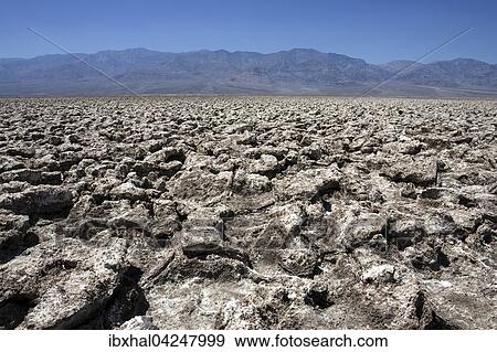 Salt structures on Devil's Golf Course, Panamint Range behind, Black Mountains, Death Valley National Park, Mojave Desert, California, USA, North America View Large Photo Image Stock Photo - Salt structures on Devil's Golf Course, Panamint Range behind, Black Mountains, Death Valley National Park, Mojave Desert, California, USA, North America. Fotosearch