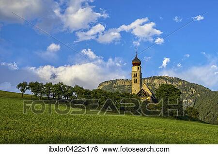 San Valentino church at sunset, Siusi allo Sciliar, Castelrotto, Dolomites, Italy, Europe View Large Photo Image Stock Photograph - San Valentino church at sunset, Siusi allo Sciliar, Castelrotto, Dolomites, Italy, Europe. Fotosearch