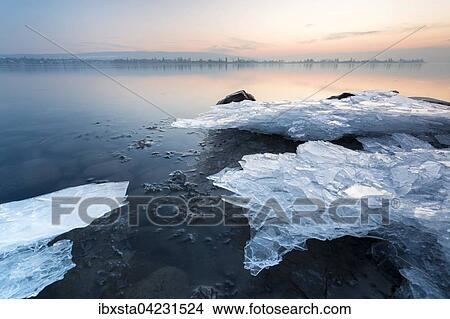 Sheets of ice by the shore, Allensbach, Lake Constance, Baden-Wuerttemberg, Germany, Europe View Large Photo Image Picture - Sheets of ice by the shore, Allensbach, Lake Constance, Baden-Wuerttemberg, Germany, Europe. Fotosearch