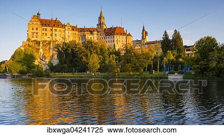 Sigmaringen Castle, Hohenzollern Castle, on the Danube, Sigmaringen, Swabian Jura, Baden-Wurttemberg, Germany, Europe View Large Photo Image Stock Photography - Sigmaringen Castle, Hohenzollern Castle, on the Danube, Sigmaringen, Swabian Jura, Baden-Wurttemberg, Germany, Europe. Fotosearch