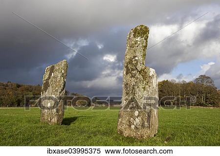 Stock Photography - Standing stones in Kilmartin Glen, Argyll and Bute, Scotland, United Kingdom, Europe. Fotosearch