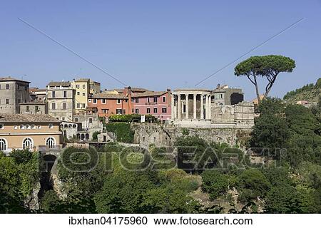 Temple of Vesta, Tivoli, Lazio, Italy, Europe View Large Photo Image Stock Image - Temple of Vesta, Tivoli, Lazio, Italy, Europe. Fotosearch