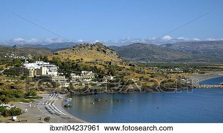 Tourist resorts in Vlicha Bay, Rhodes, Dodecanese, Greece, Europe View Large Photo Image Stock Image - Tourist resorts in Vlicha Bay, Rhodes, Dodecanese, Greece, Europe. Fotosearch
