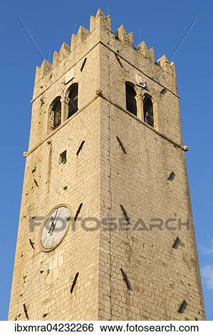 Stock Photograph - Venetian defence tower, 13th century, Motovun, Istria, Croatia, Europe. Fotosearch