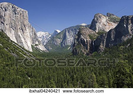 View into Yosemite Valley from Tunnel View, El Capitan left, Yosemite National Park, California, USA, North America View Large Photo Image Stock Image - View into Yosemite Valley from Tunnel View, El Capitan left, Yosemite National Park, California, USA, North America. Fotosearch