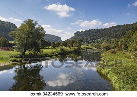View over the Danube at Hausen im Tal, Sigmaringen County, Baden-Wuerttemberg, Germany, Europe View Large Photo Image Stock Photo - View over the Danube at Hausen im Tal, Sigmaringen County, Baden-Wuerttemberg, Germany, Europe. Fotosearch