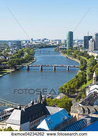 View over the river Main to the city, Frankfurt am Main, Hesse, Germany, Europe View Large Photo Image Stock Image - View over the river Main to the city, Frankfurt am Main, Hesse, Germany, Europe. Fotosearch