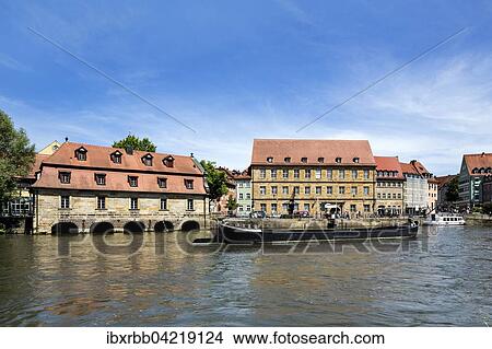 Wedding house built in 1612, old slaughterhouse left, now university buildings, Bamberg, Upper Franconia, Bavaria, Germany, Europe View Large Photo Image Picture - Wedding house built in 1612, old slaughterhouse left, now university buildings, Bamberg, Upper Franconia, Bavaria, Germany, Europe. Fotosearch