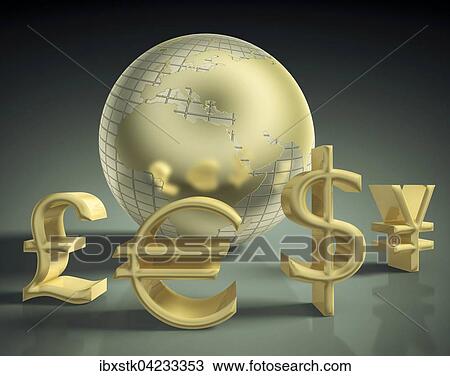 World globe, currencies, dollar, pound, euro and yen View Large Photo Image Stock Image - World globe, currencies, dollar, pound, euro and yen. Fotosearch