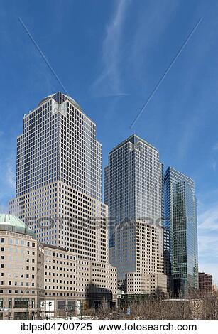 Stock Photography - 225 Liberty Street, 200 Vesey Street and 200 West Street buildings, World Financial Center, New York City, USA, North America. Fotosearch