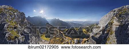 360 ° panoramic view, as seen from the trail to Meilerhuette mountain lodge, Garmisch-Partenkirchen, Wetterstein mountain range, Bavaria, Germany, Europe View Large Photo Image Stock Photography - 360 ° panoramic view, as seen from the trail to Meilerhuette mountain lodge, Garmisch-Partenkirchen, Wetterstein mountain range, Bavaria, Germany, Europe. Fotosearch