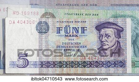 5 Mark of the GDR, banknote, front side View Large Photo Image Stock Image - 5 Mark of the GDR, banknote, front side. Fotosearch