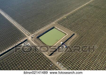 Aerial view, agricultural landscape in Central Valley, irrigation pond, Fresno, California, USA, North America View Large Photo Image Stock Photo - Aerial view, agricultural landscape in Central Valley, irrigation pond, Fresno, California, USA, North America. Fotosearch