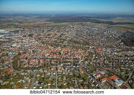 Aerial view, City view with old town and Kilian church, Korbach, Hesse, Germany, Europe View Large Photo Image Picture - Aerial view, City view with old town and Kilian church, Korbach, Hesse, Germany, Europe. Fotosearch