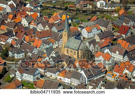 Aerial view, District Mengerinhausen with St-Georg Church, Bad Arolsen, Hesse, Hesse, Germany, Europe View Large Photo Image Stock Photography - Aerial view, District Mengerinhausen with St-Georg Church, Bad Arolsen, Hesse, Hesse, Germany, Europe. Fotosearch