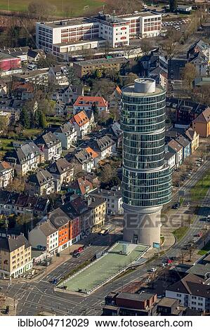 Aerial view, Exzenter Office Tower, Bochum, Ruhr Area, North Rhine-Westphalia, Germany, Europe View Large Photo Image Stock Photo - Aerial view, Exzenter Office Tower, Bochum, Ruhr Area, North Rhine-Westphalia, Germany, Europe. Fotosearch