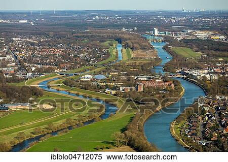 Aerial view, River Lippe and Wesel-Datteln Canal running parallel at Maria Lindenhof with the amusement park Maria Lindenhof Dorsten, Ruhr area, North Rhine-Westphalia, Germany, Europe View Large Photo Image Stock Photography - Aerial view, River Lippe and Wesel-Datteln Canal running parallel at Maria Lindenhof with the amusement park Maria Lindenhof Dorsten, Ruhr area, North Rhine-Westphalia, Germany, Europe. Fotosearch