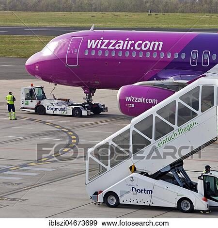 Airliner of Wizz Air, Dortmund Airport 21, Airport, Dortmund, Ruhr Area, North Rhine-Westphalia, Germany, Europe View Large Photo Image Stock Photo - Airliner of Wizz Air, Dortmund Airport 21, Airport, Dortmund, Ruhr Area, North Rhine-Westphalia, Germany, Europe. Fotosearch