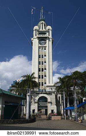 Aloha Tower in Honolulu harbour, a lighthouse built in 1928, Honolulu, Hawai'i, USA, North America View Large Photo Image Stock Image - Aloha Tower in Honolulu harbour, a lighthouse built in 1928, Honolulu, Hawai'i, USA, North America. Fotosearch