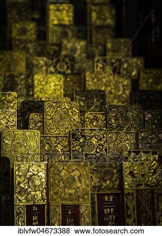 Altar with Golden Pedigrees, Memorial Plaques in the Pedigree Temple, Leong San Tong Khoo Kongsi, Chinese Clan House, Temple, George Town, Penang, Malaysia, Asia View Large Photo Image Stock Photo - Altar with Golden Pedigrees, Memorial Plaques in the Pedigree Temple, Leong San Tong Khoo Kongsi, Chinese Clan House, Temple, George Town, Penang, Malaysia, Asia. Fotosearch