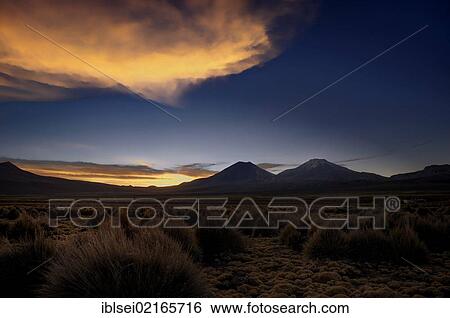 Andes Mountains at dusk, Sajama National Park, La Paz, Bolivia, South America View Large Photo Image Stock Photograph - Andes Mountains at dusk, Sajama National Park, La Paz, Bolivia, South America. Fotosearch