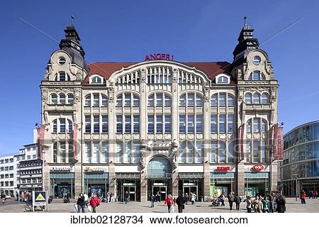 Anger 1 shopping mall, former Roman Emperor department store, Anger square, Erfurt, Thuringia, Germany, Europe, PublicGround, Europe View Large Photo Image Picture - Anger 1 shopping mall, former Roman Emperor department store, Anger square, Erfurt, Thuringia, Germany, Europe, PublicGround, Europe. Fotosearch