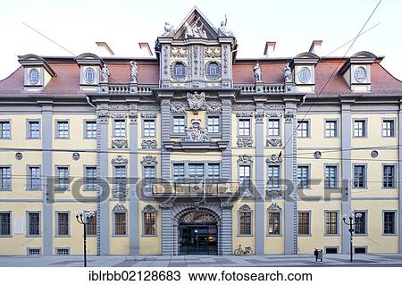 Stock Image - Angermuseum, art museum, former Electorate of Mainz packaging and weighing yard, Anger, Erfurt, Thuringia, Germany, Europe, PublicGround, Europe. Fotosearch
