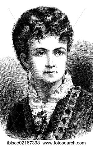 Stock Photo - Ann Eliza Young, also known as Ann Eliza Webb Dee Young Denning, historical engraving, 1844 - 1925, 1880. Fotosearch