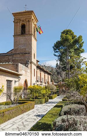 Antico convento di San Francesco, Alhambra, city castle on Sabikah Hill, Granada, Andalusia, Spain, Europe View Large Photo Image Stock Image - Antico convento di San Francesco, Alhambra, city castle on Sabikah Hill, Granada, Andalusia, Spain, Europe. Fotosearch