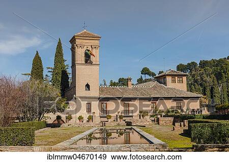 Stock Photo - Antico convento di San Francesco, Alhambra, city castle on Sabikah Hill, Granada, Andalusia, Spain, Europe. Fotosearch
