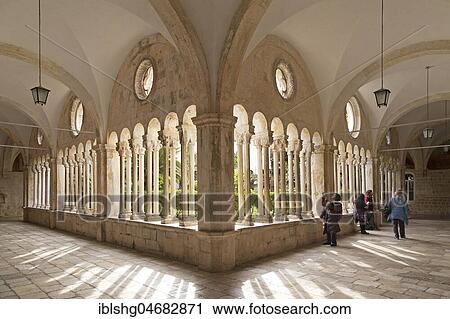 Arcade, Franciscan Monastery, Old Town, Dubrovnik, Croatia, Europe View Large Photo Image Stock Image - Arcade, Franciscan Monastery, Old Town, Dubrovnik, Croatia, Europe. Fotosearch